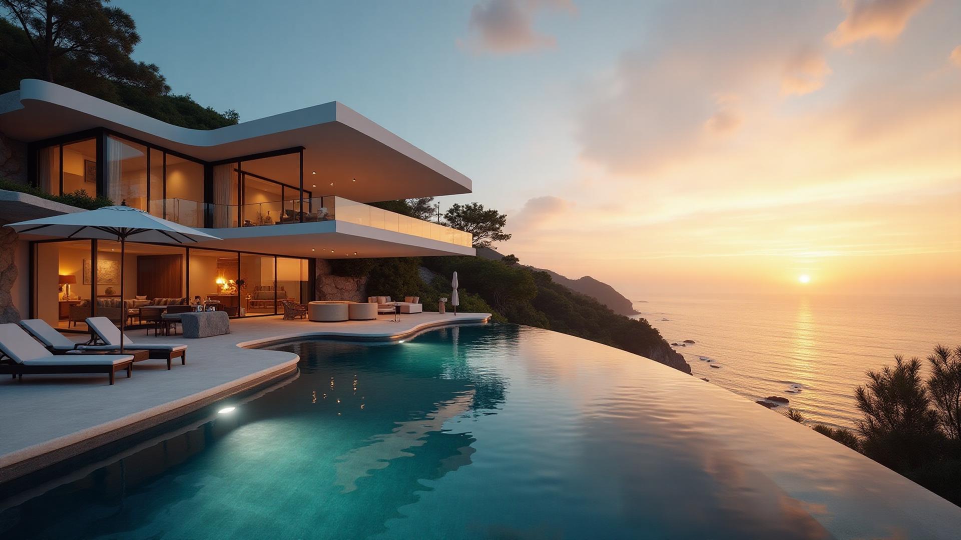 Luxury villa with infinity pool